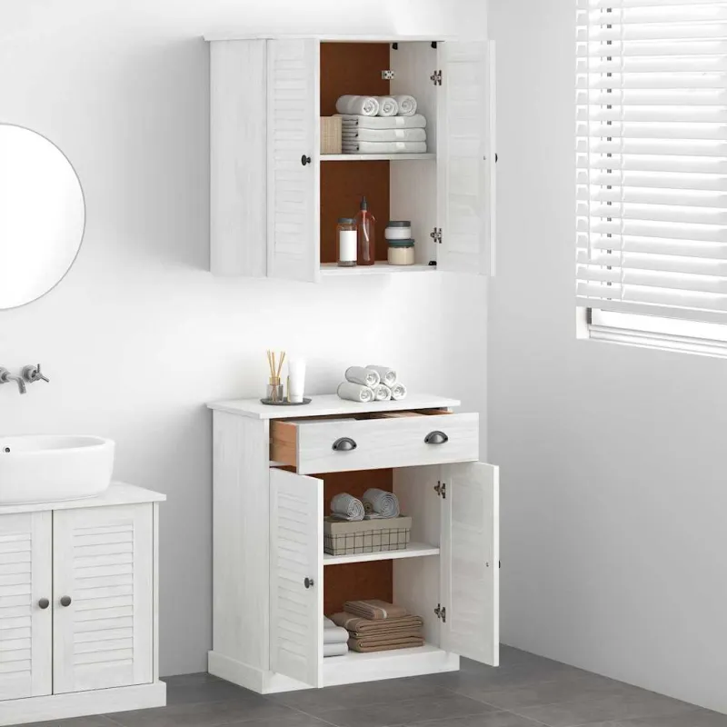 Vonios baldų rinkinys VIGO 2 pcs Balta ir senovinė balta