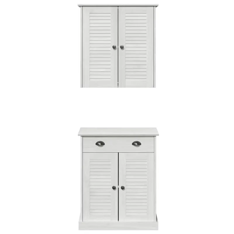 Vonios baldų rinkinys VIGO 2 pcs Balta ir senovinė balta