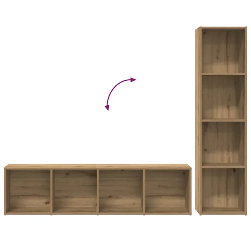 knygų spintelės 3 vnt Artisan Oak Engineered Wood