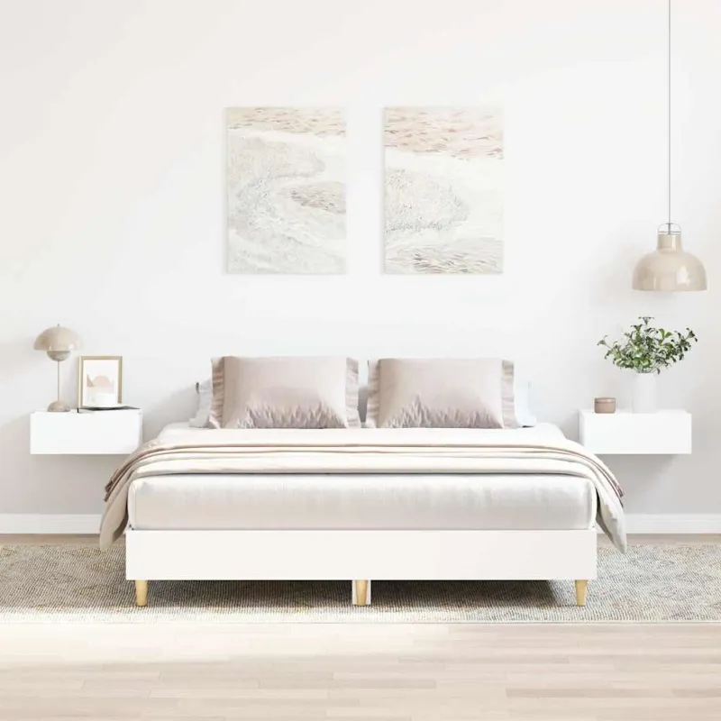 Lovos rėmas be čiužinio, baltos, 150x200cm, apdirbta mediena