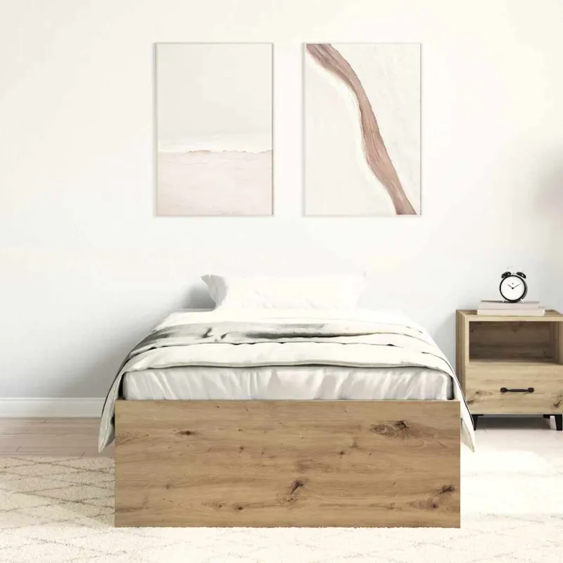 Lovos rėmas be čiužinio, artisano ąžuolo, 90x200 cm