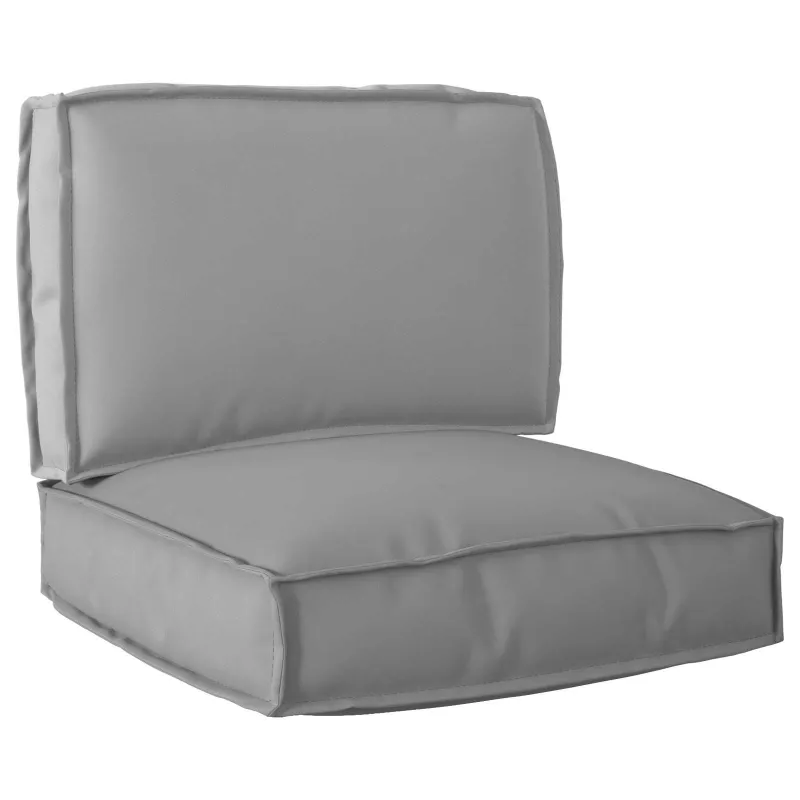 Pallet pagalvių rinkinys 2 pcs Pilka Oksfordo audinys