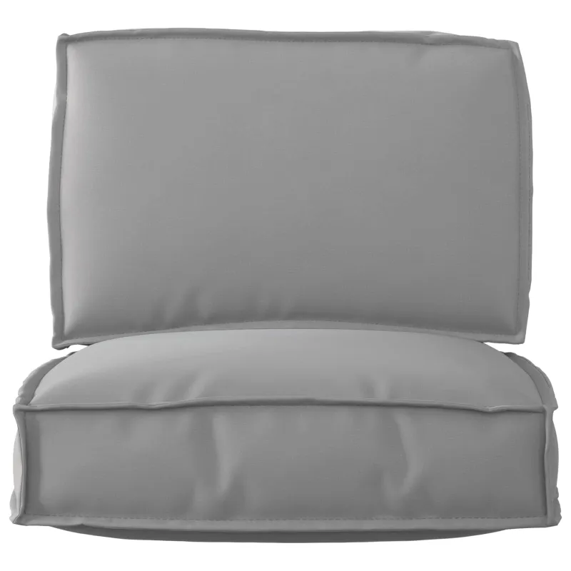 Pallet pagalvių rinkinys 2 pcs Pilka Oksfordo audinys