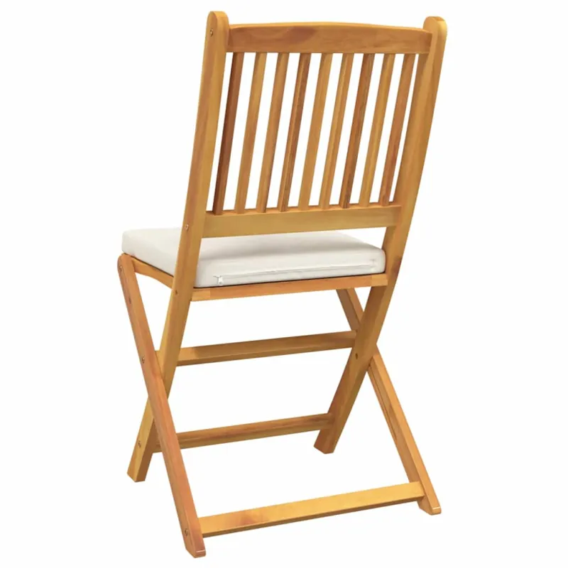 Sulankstoma kėdė su pagalve 4 pcs Balta 49 x 57.5 x 92cm