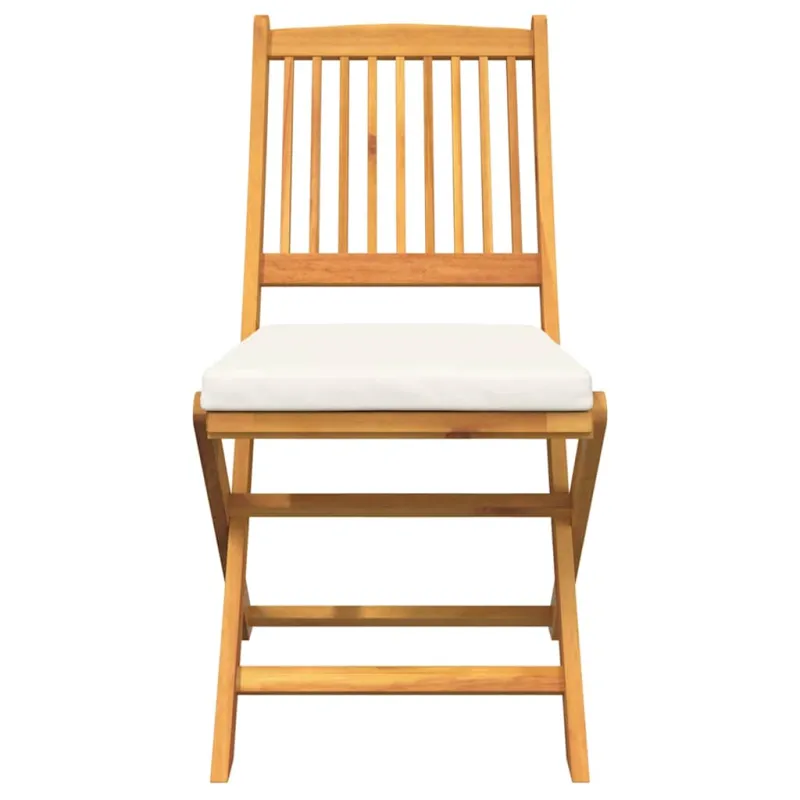 Sulankstoma kėdė su pagalve 6 pcs Balta 49 x 57.5 x 92cm