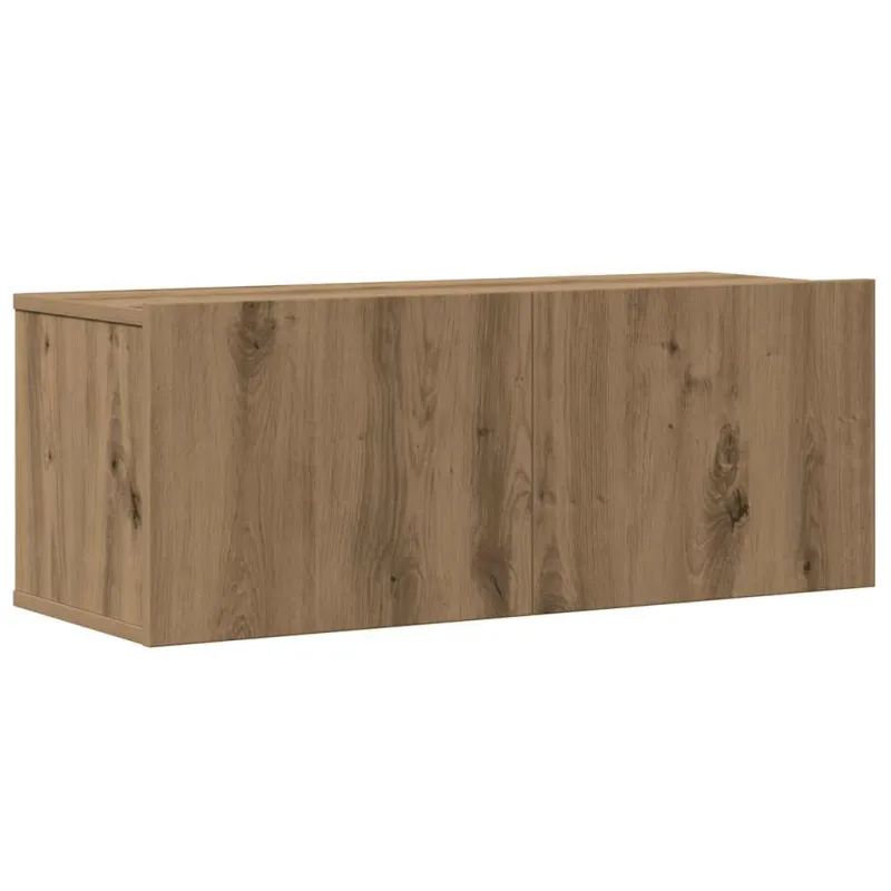 4 dalių sieninis televizoriaus spintelės komplektas Artisan Oak