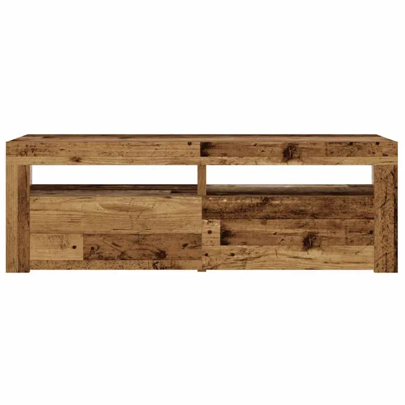 Spintelės prie lovos 2 vnt su šviesos diodais Old Wood