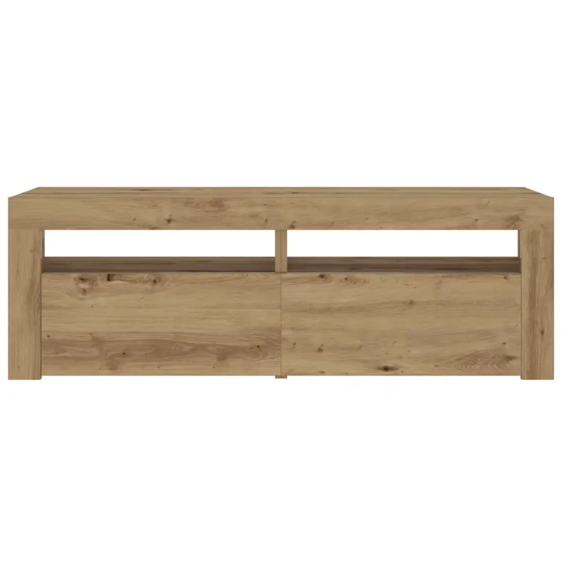 Spintelės prie lovos 2 vnt su šviesos diodais Artisan Oak