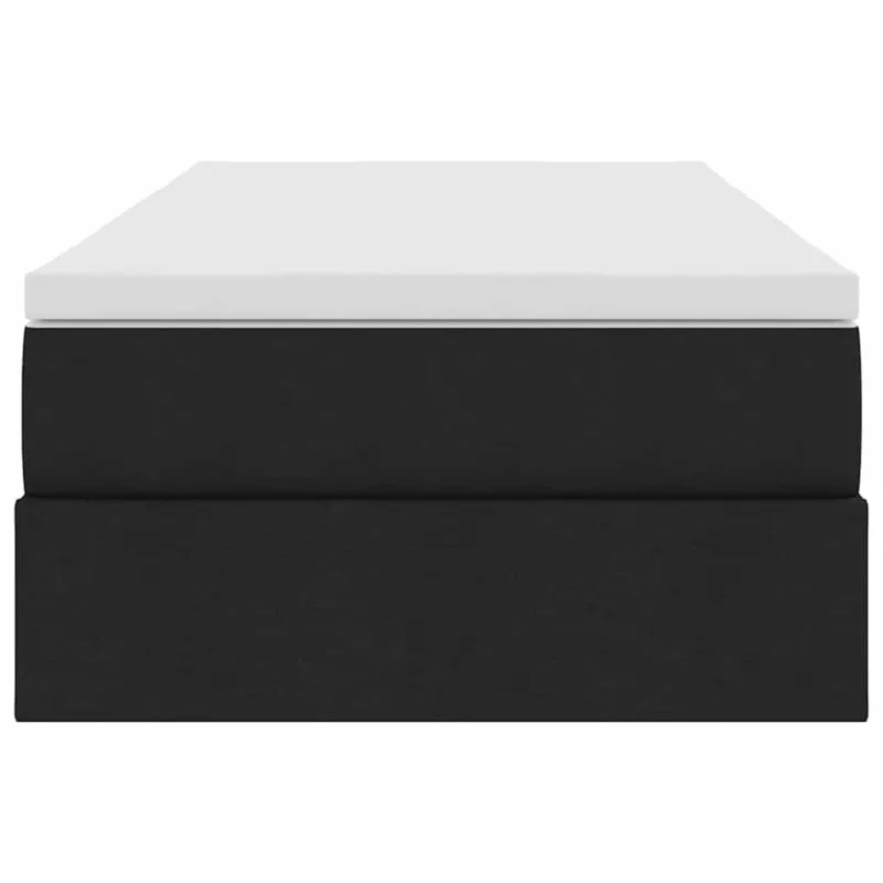 Lova su daiktų laikymo vieta ir čiužiniu Juoda 90 x 200 cm