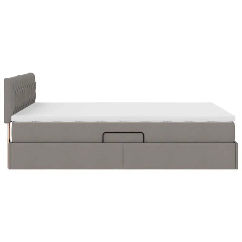 Lova su daiktų laikymo vieta ir čiužiniu Taupe 140 x 200 cm