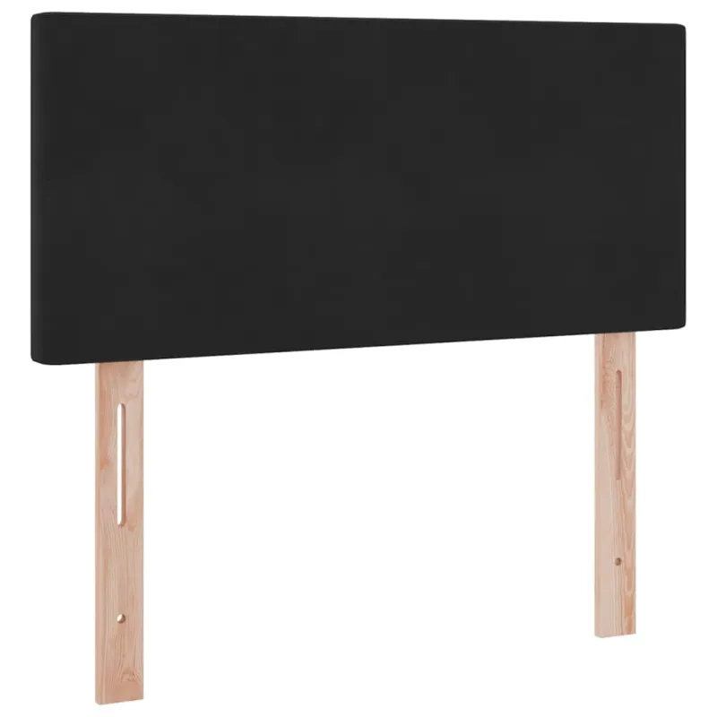 Saugos lova su čiužiniu su galvūgalio Juoda 90 x 200 cm Aksomas