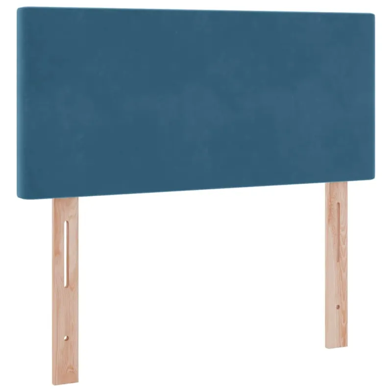 Saugos lova su čiužiniu Tamsiai mėlyna 100 x 200 cm Aksomas