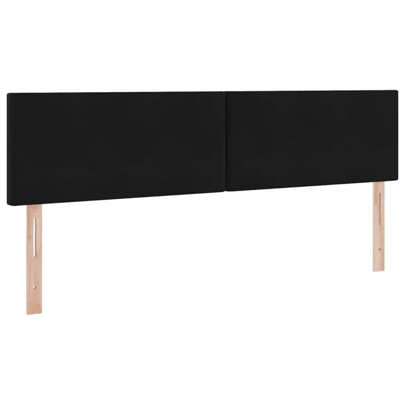 Saugos lova su čiužiniu su saugykla Juoda 160 x 200 cm Aksomas