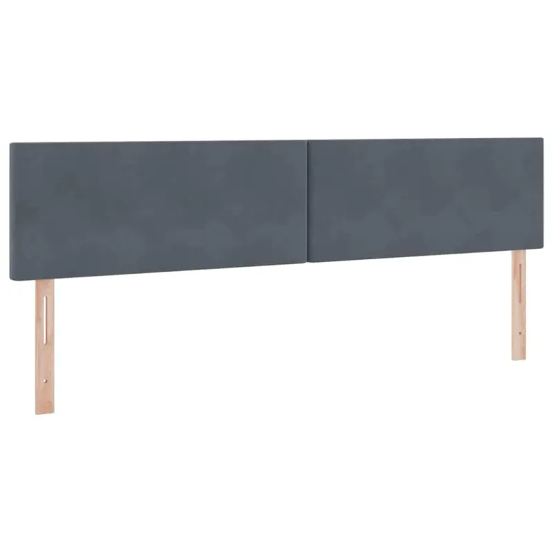 Saugos lova su čiužiniu Tamsiai pilka 200 x 200 cm Aksomas