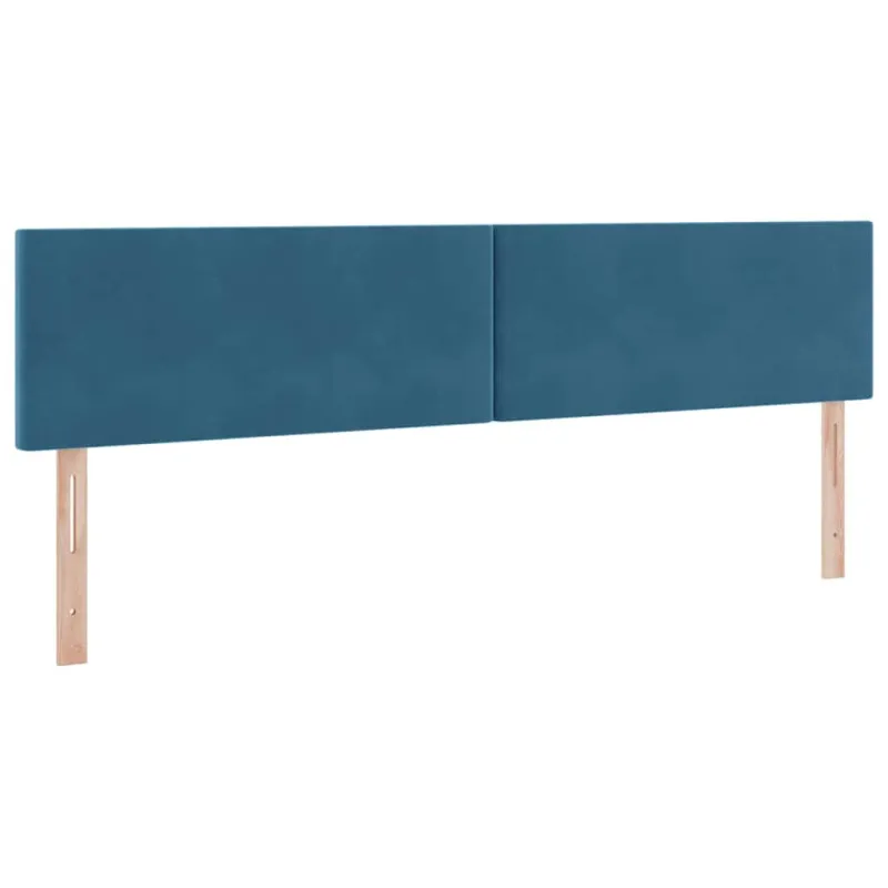 Saugos lova su čiužiniu Tamsiai mėlyna 200 x 200 cm Aksomas