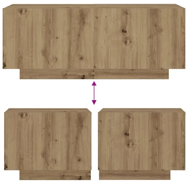 lovos spintelė Artisan ąžuolas 100x35x40 cm inžinerinė mediena
