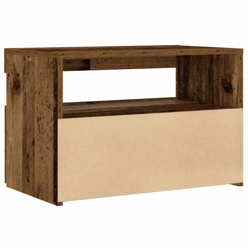 naktinė spintelė su LED lemputėmis Sena mediena 60x35x40 cm