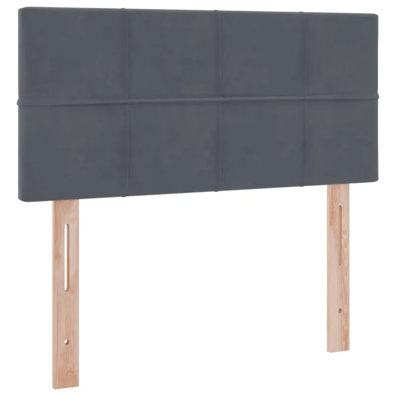 Saugos lova su čiužiniu Tamsiai pilka 90 x 200 cm Aksomas