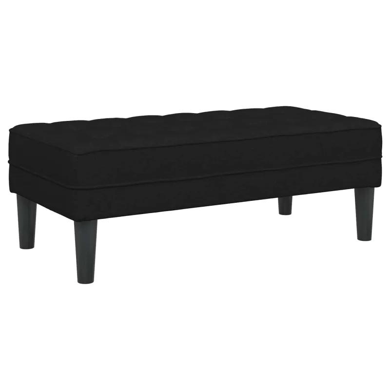 Sofos komplektas su pagalve 2 pcs Juoda Poliesteris