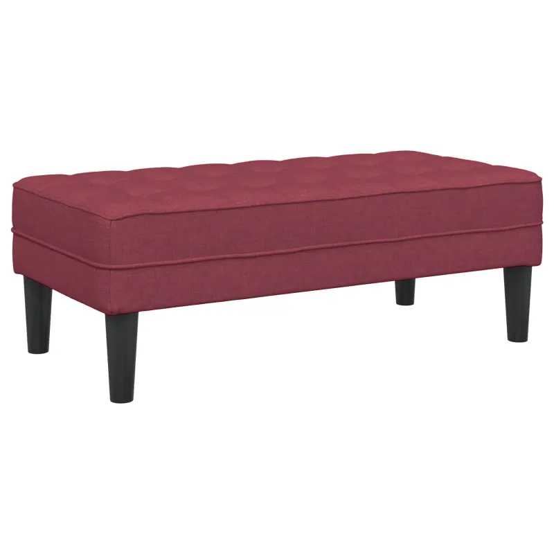 Sofos komplektas su pagalve 2 pcs Vyno raudona Poliesteris