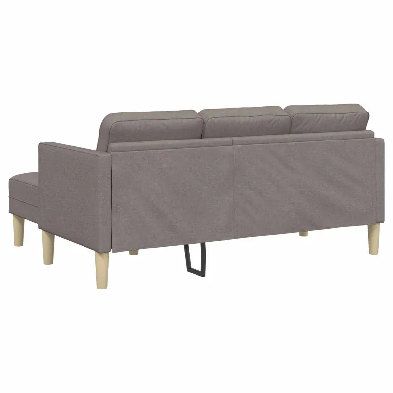 Sofos komplektas su pagalve 2 pcs Taupe Poliesteris