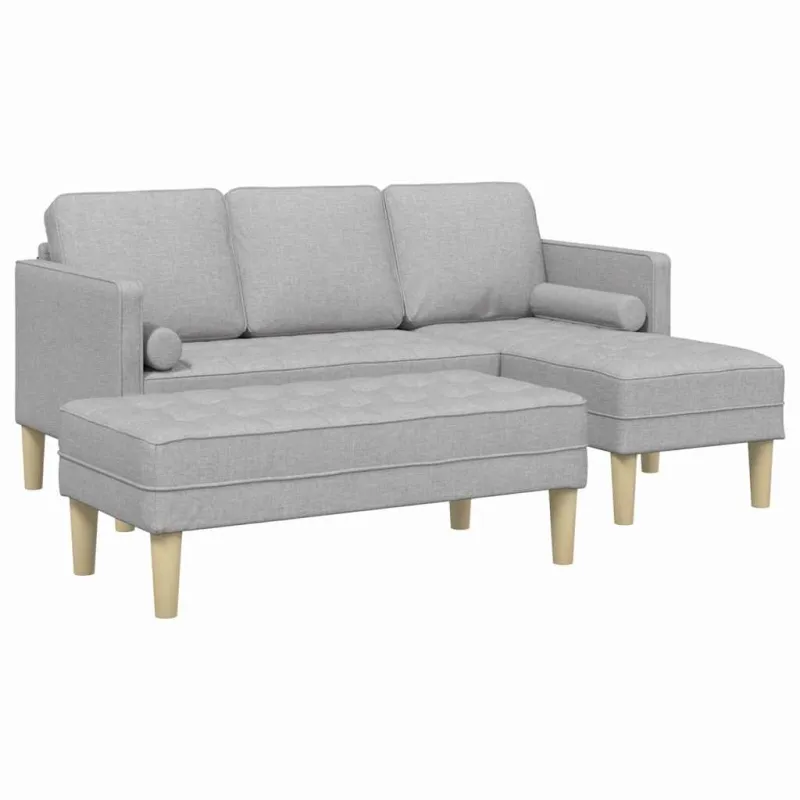 Sofos komplektas 2 pcs Debesų pilka 173 x 131 x 67 cm