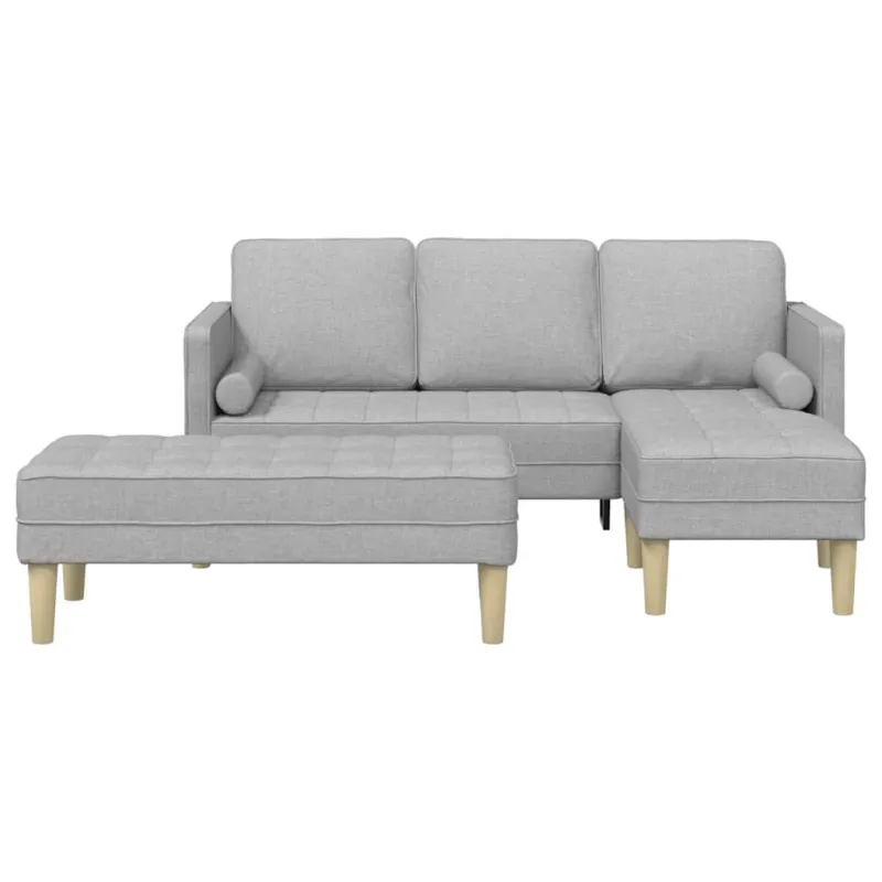Sofos komplektas 2 pcs Debesų pilka 173 x 131 x 67 cm