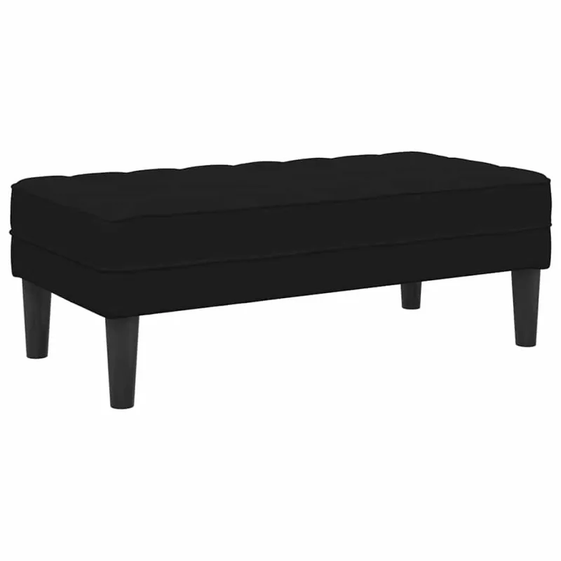 Sofos komplektas su pagalve 2 pcs Juoda Poliesteris
