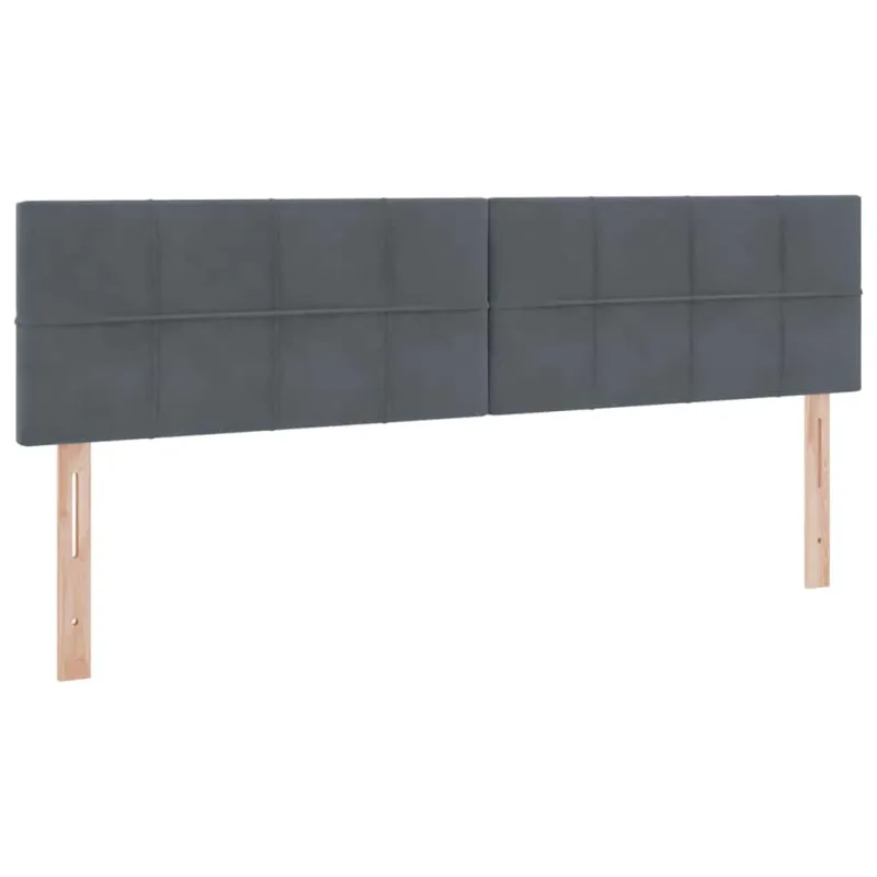 Saugos lova su čiužiniu Tamsiai pilka 160 x 200 cm Aksomas