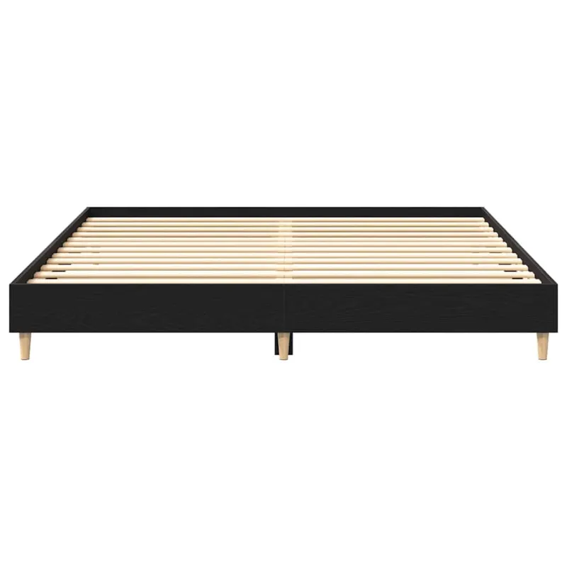 Lovos rėmas Juodas ąžuolas 203 x 183 x 25 cm Apdirbta mediena