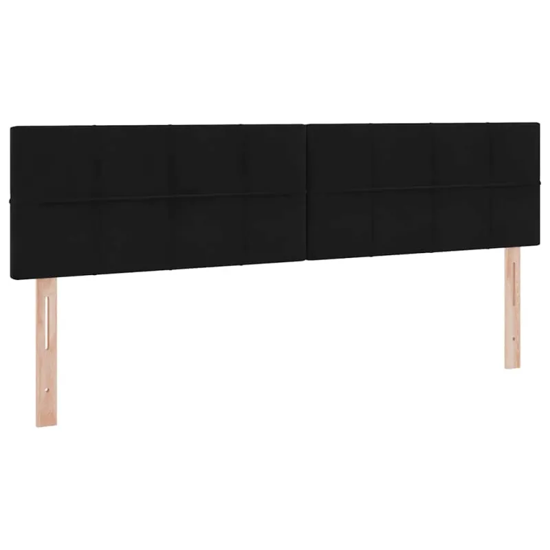Saugos lova su čiužiniu su saugykla Juoda 180 x 200 cm Aksomas
