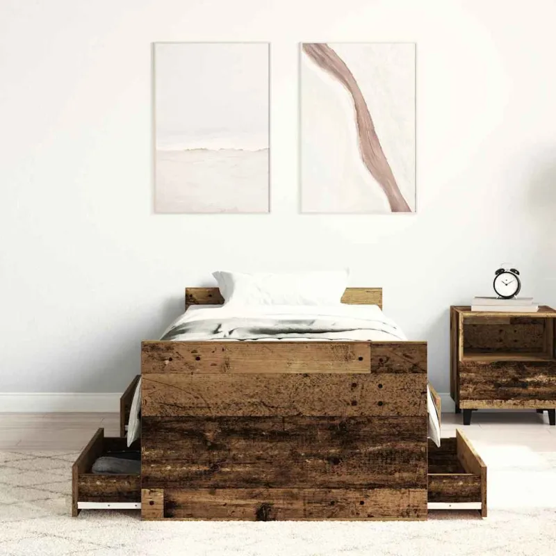 Lovos rėmas Senovinis medis 193 x 78 x 50 cm Apdirbta mediena