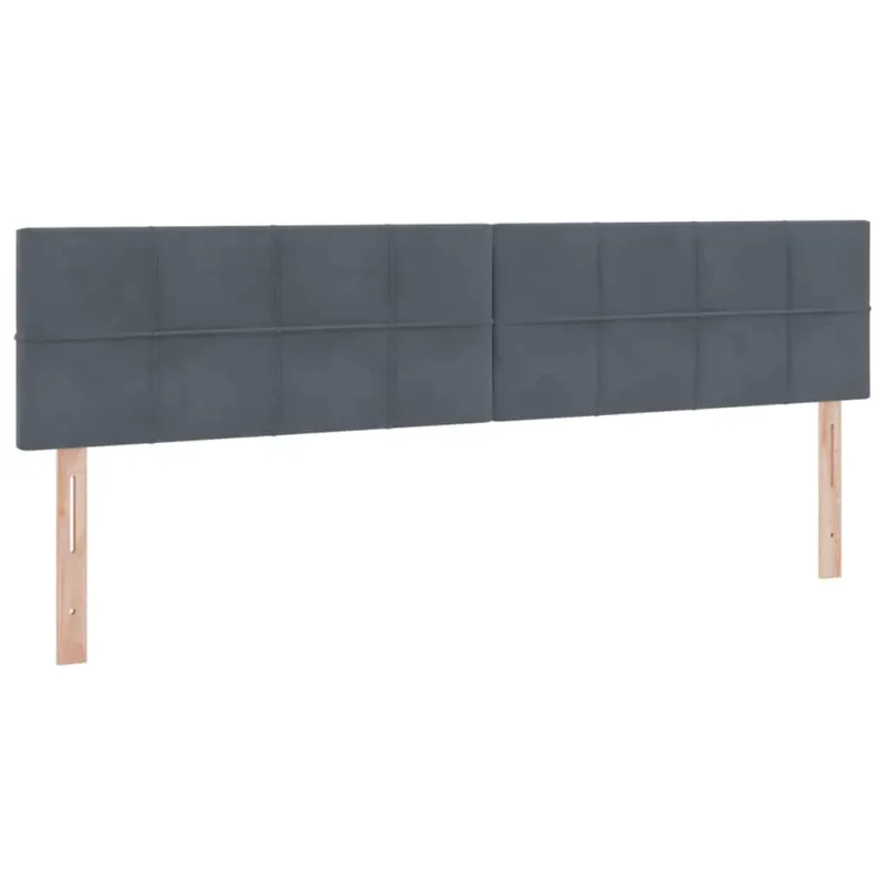 Saugos lova su čiužiniu Tamsiai pilka 200 x 200 cm Aksomas
