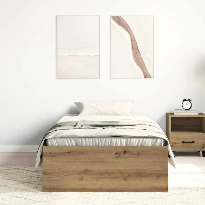 Lovos rėmas be čiužinio, artisano ąžuolo, 75x190 cm