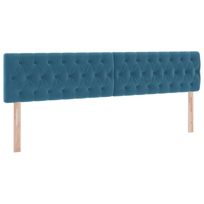 Saugos lova su čiužiniu Tamsiai mėlyna 200 x 200 cm Aksomas