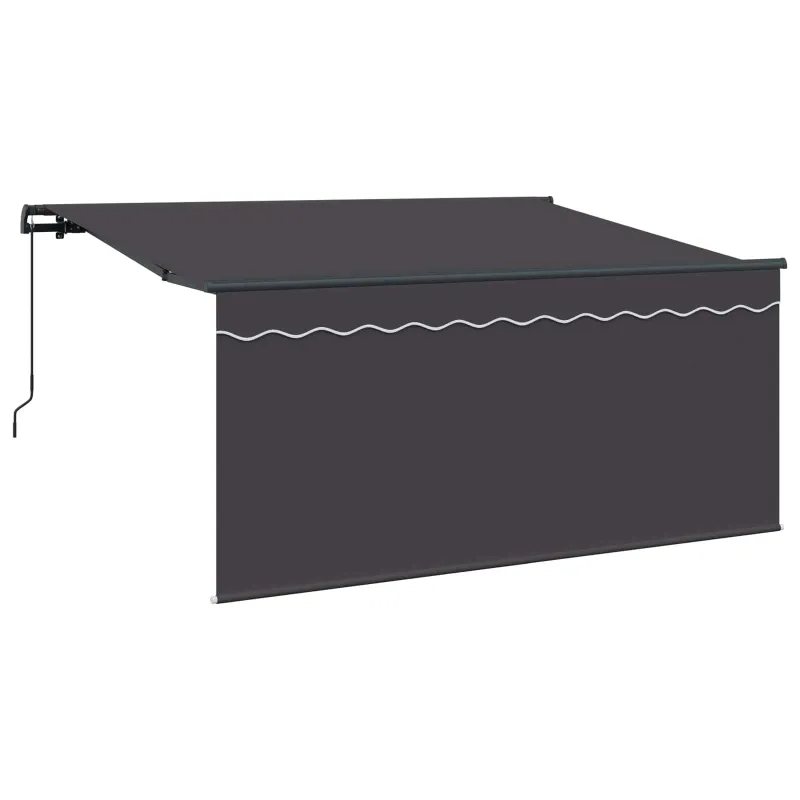 Ištraukiama markizė Dryžuotas Antracitas 300 x 200 cm audinys