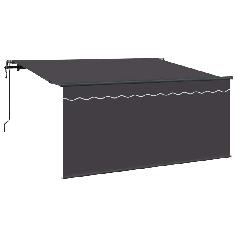 Ištraukiama markizė Dryžuotas Antracitas 300 x 200 cm audinys