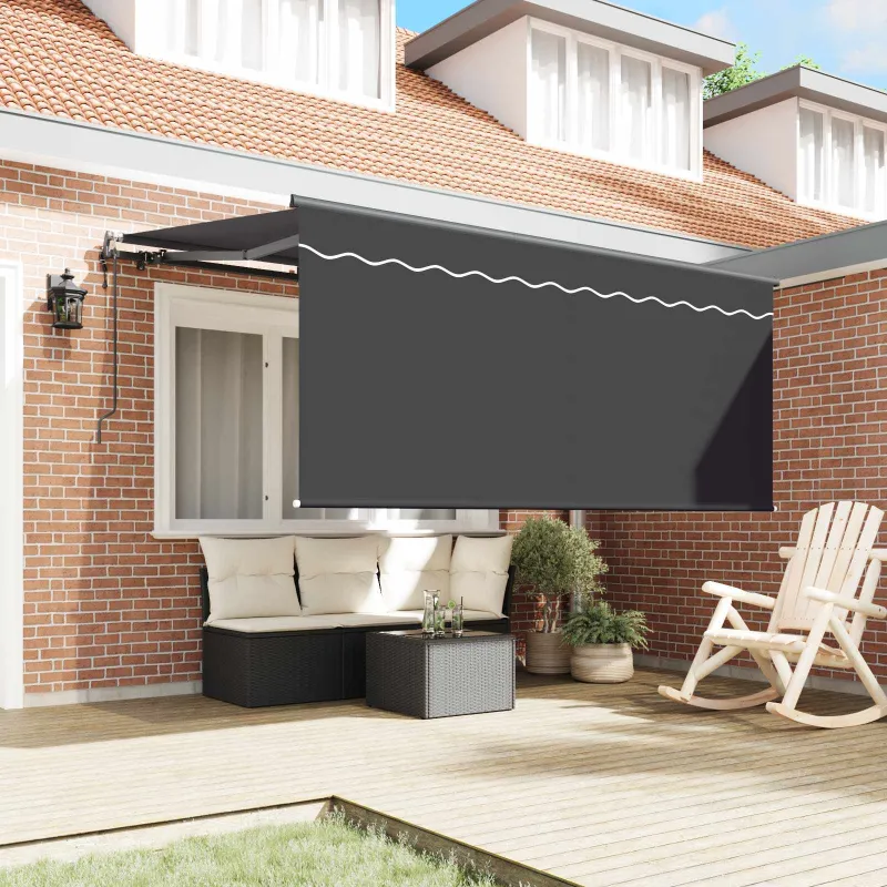 Ištraukiama markizė Dryžuotas Antracitas 300 x 200 cm audinys