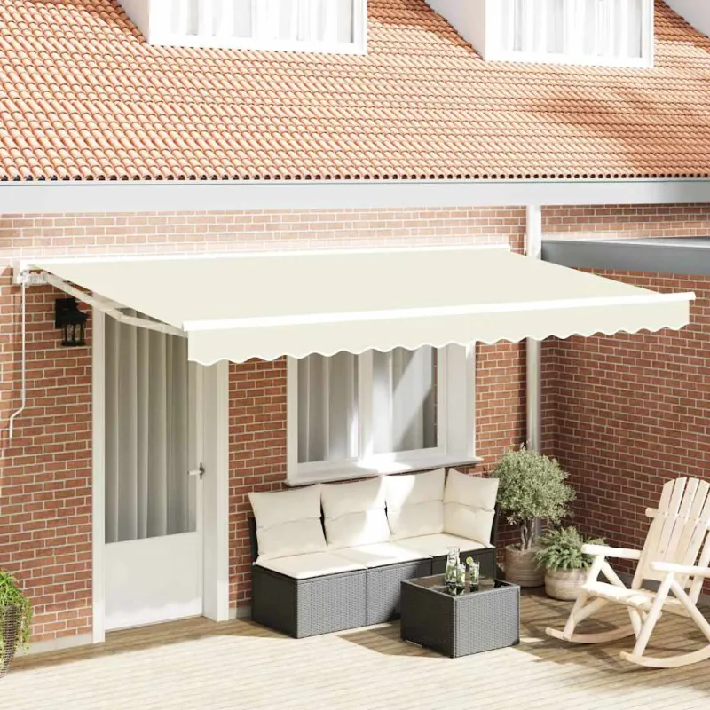Markizės rėmas Kreminė 350 x 200 cm Poliesteris su PU danga