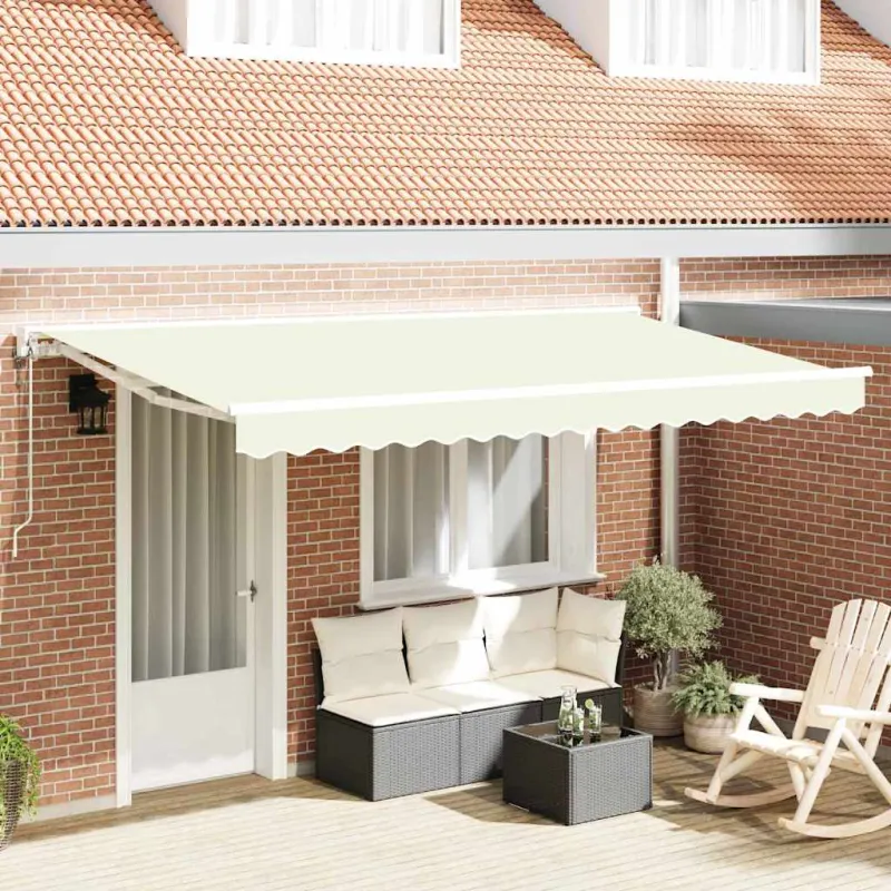Markizės rėmas Kreminė 350 x 200 cm Poliesteris su PU danga