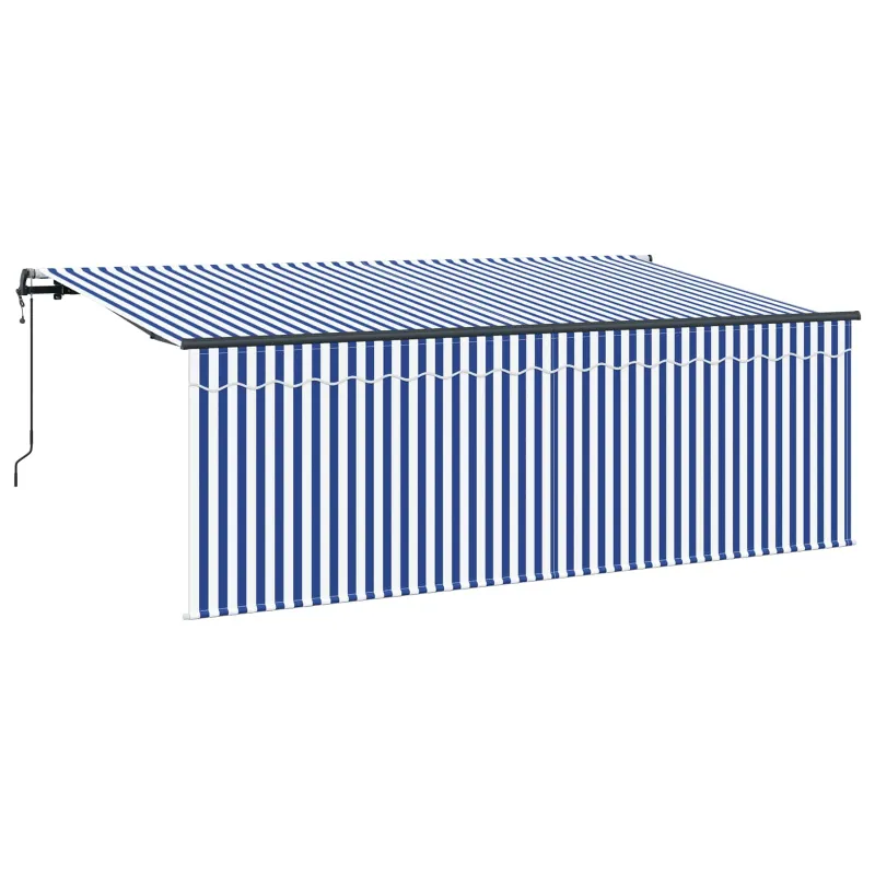 Ištraukiama markizė Mėlyna ir balta 350 x 200 cm