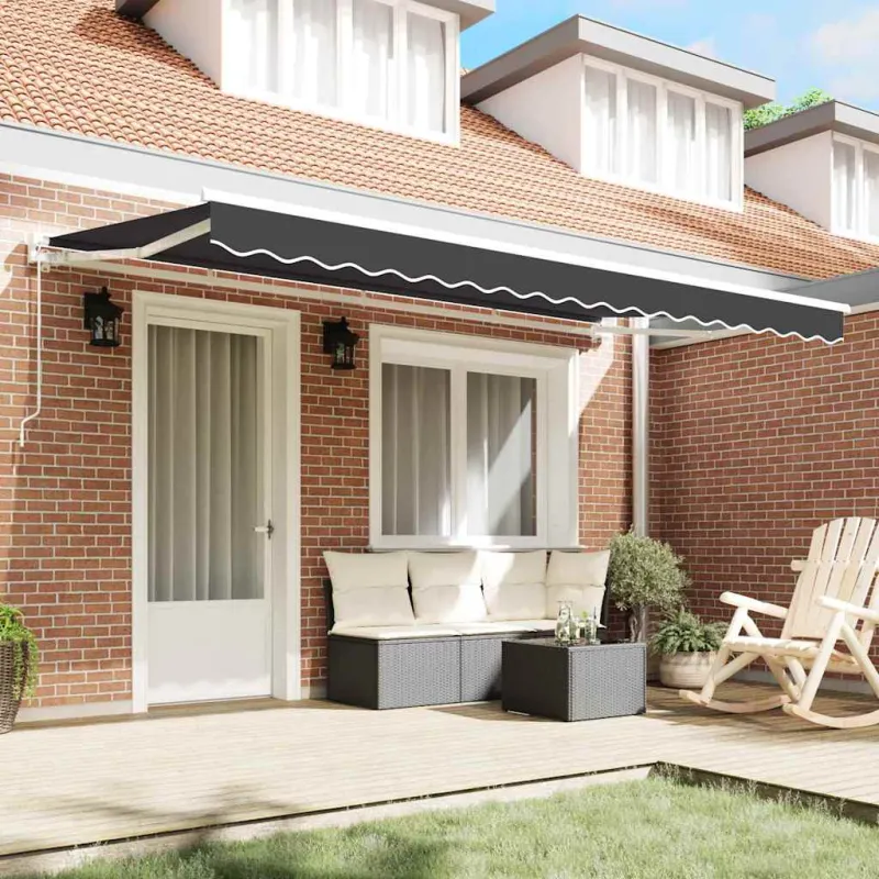 Markizės rėmas Antracitas 350 x 200 cm Poliesteris su PU danga