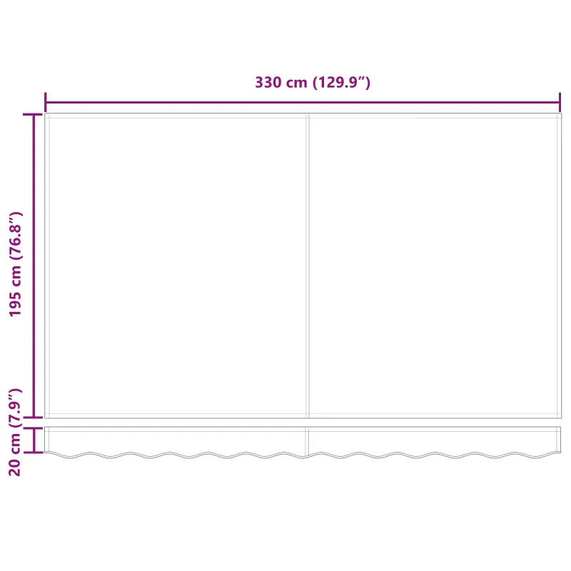 Ištraukiama markizė Antracitas 350 x 200 cm audinys