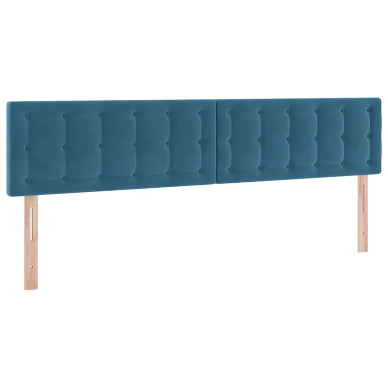 Saugos lova su čiužiniu Tamsiai mėlyna 200 x 200 cm Aksomas