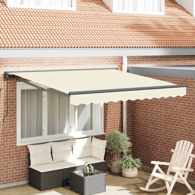 Markizės rėmas Kreminė 300 x 250 cm Poliesteris su PU danga