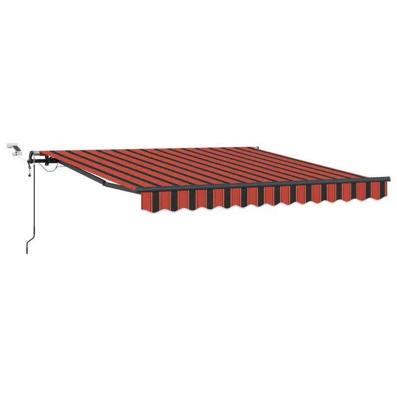 Skėtis Audinys oranžinė ir ruda 300 x 250 cm Poliesteris