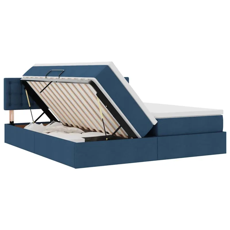 Saugos lova su čiužiniu Mėlyna 180 x 200 cm Dirbtinė oda