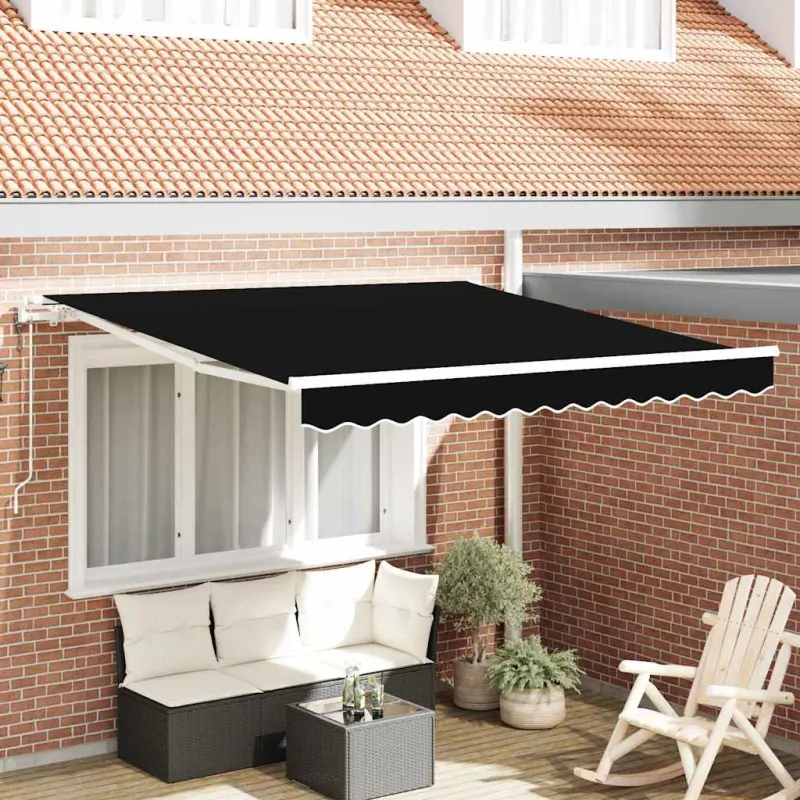 Elektrinė ištraukiama pavėsinė Juodas 300 x 250 cm