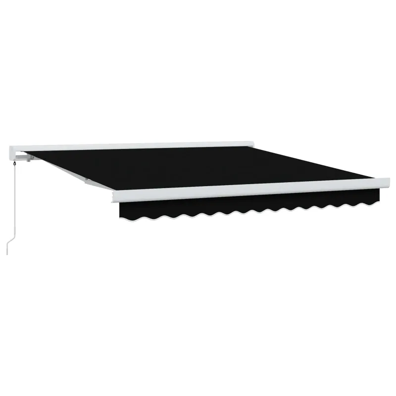 Ištraukiama markizė Juoda 300 x 250 cm Audinys ir metalas