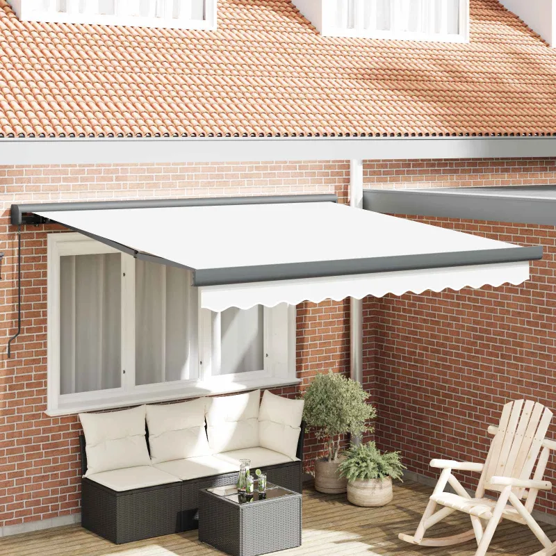 Ištraukiama markizė Balta 300 x 250 cm Audinys ir metalas